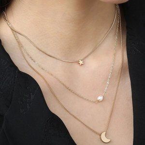 🔥4 For $25🔥

 New Moon & Star Charm Layered Necklace